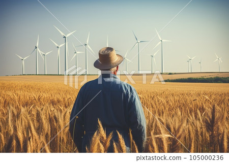 Farmer in a wheat field. Farmer in a wheat field. 105000236