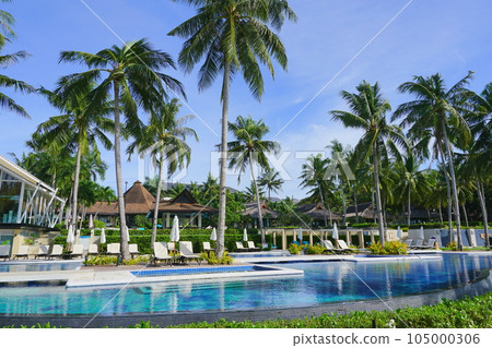Resort hotel swimming pool, Panglao island, Bohol province, Philippines 105000306