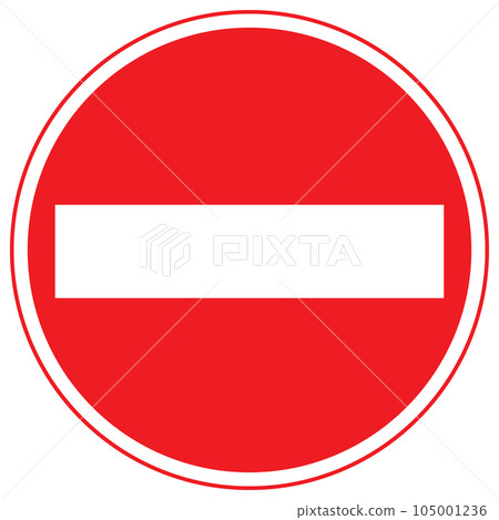 road sign, regulatory sign, vehicle entry prohibited 105001236