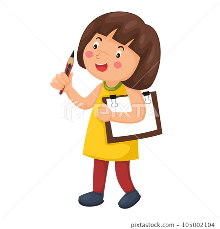 Child art education.vector character illustration 105002104