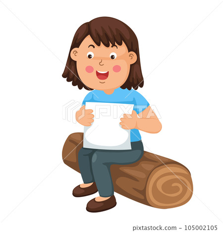 children play educational game by placing blank paper vector character illustration children play educational game by placing blank paper vector character illustration 105002105