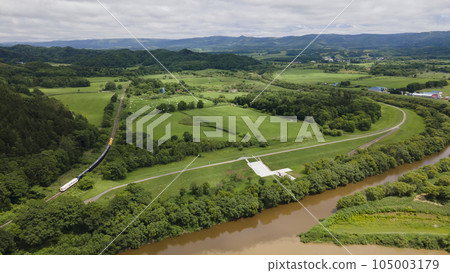 THE ROYAL EXPRESS running through the magnificent scenery of Hokkaido 105003179