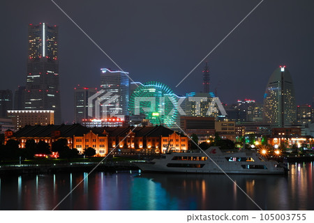 從Oosan橋樑看的Minato Mirai夜視圖 105003755