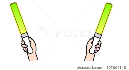 Illustration of two hands holding a penlight Illustration of two hands holding a penlight 105004148