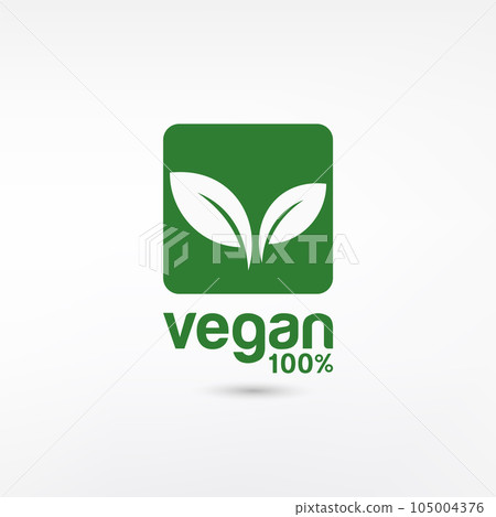 Vegan Bio, Ecology, Organic logo and icon, label, tag Isolated on white background 105004376