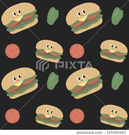 burger cartoon pattern 105005685