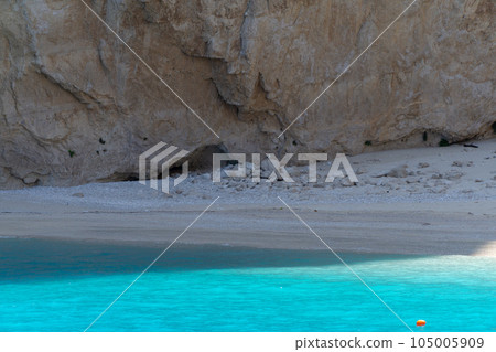 Falling Rocks at the famous Navagio beach in Zante-Zakynthos, Greece 105005909