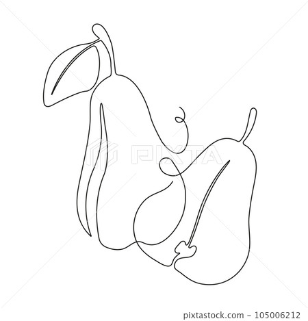 Pear Clip Art Black And White Freehand Drawn Black And White Cartoon