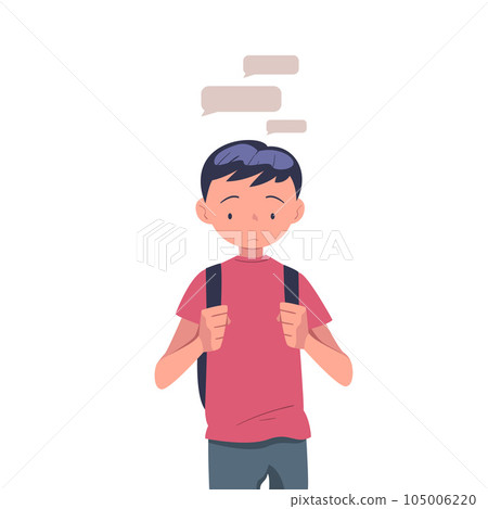 Teen Boy Victim of Cyberbullying Suffering from Violence and Hatred from Social Media Vector Illustration Teen Boy Victim of Cyberbullying Suffering from Violence and Hatred from Social Media Vector Illustration 105006220