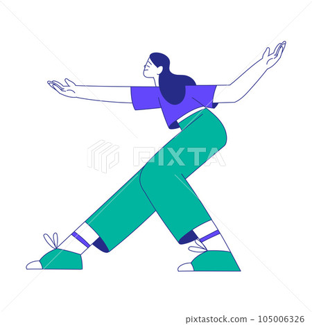 Young Woman Character at the Crossroads Standing and Thinking Vector Illustration Young Woman Character at the Crossroads Standing and Thinking Vector Illustration 105006326