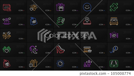 Set of Pillows, Romantic dinner and Pin line icons. Include Delivery, Sleep, Coupons icons. Love gift, Honeymoon cruise, Sale tag web elements. Hold heart, Pillow, Cancel flight. Vector Set of Pillows, Romantic dinner and Pin line icons. Include Delivery, Sleep, Coupons icons. Love gift, Honeymoon cruise, Sale tag web elements. Hold heart, Pillow, Cancel flight. Vector 105008774