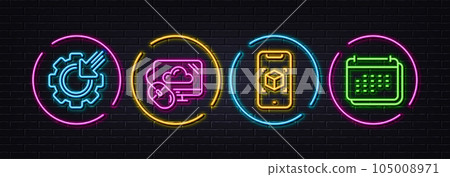 Augmented reality, Cloud computing and Seo gear... - Stock Illustration ...