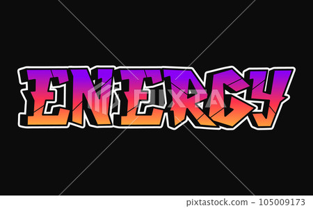 Victory - single word, letters graffiti style. Vector hand drawn logo. Funny cool trippy word Victory, fashion, graffiti style print t-shirt, poster concept 105009173