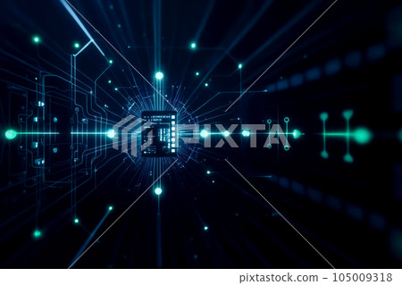 Abstract computer data characters, big data, and internet technology concepts 105009318