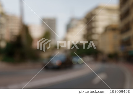 Blurred background of monaco street with real lens bokeh Blurred background of monaco street with real lens bokeh 105009498