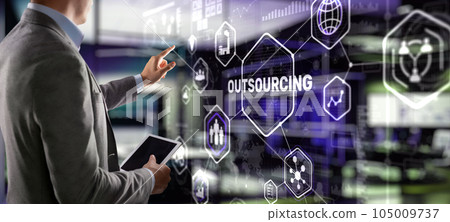 Outsourcing 2023 Human Resources Business Internet Technology Concept 105009737