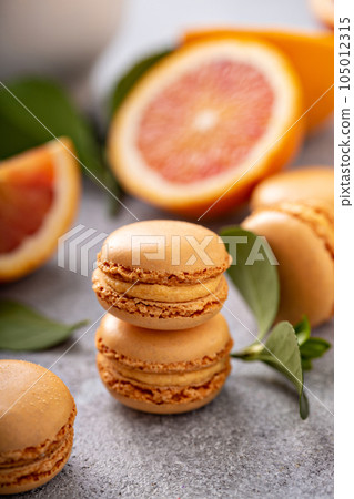 Blood orange macarons Blood orange macarons 105012315
