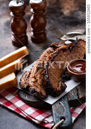 Barbeque beef brisket smoked Barbeque beef brisket smoked 105012605