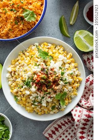 Mexican street corn 105012923