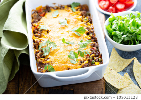 Traditional mexican meat casserole Traditional mexican meat casserole 105013128