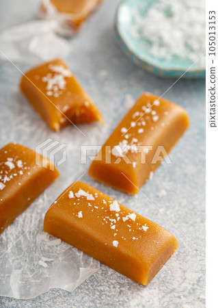 Homemade salted caramel candy Homemade salted caramel candy 105013153