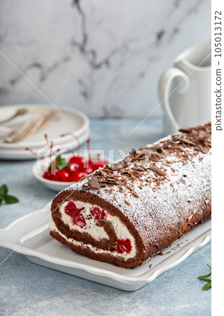 Black forest swiss roll 105013172