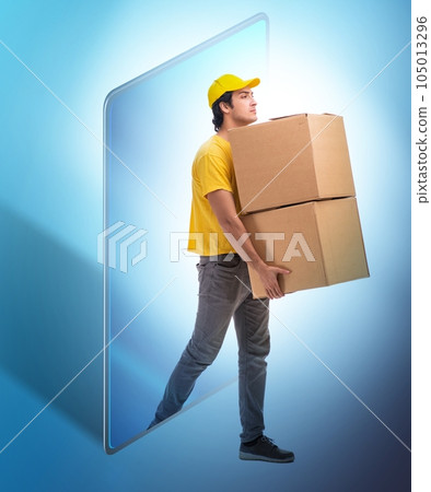 Concept of delivery of online purchases 105013296