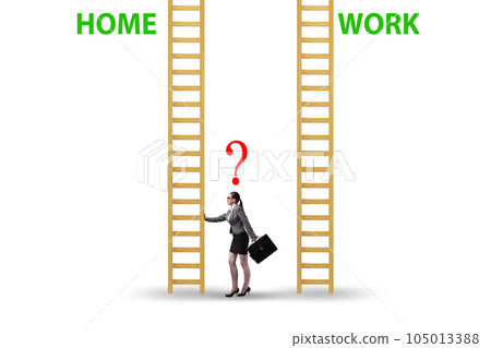 Business people in work home balance concept Business people in work home balance concept 105013388