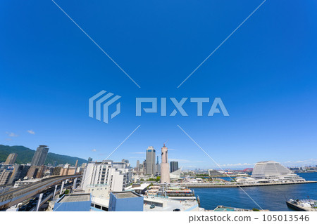 【兵庫縣】7月，神戶港塔和神戶街道正在整修 105013546