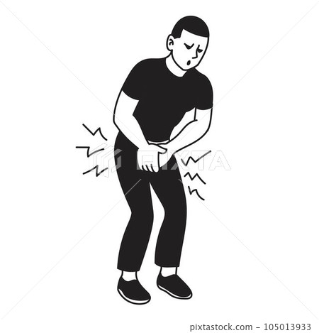 Man with pain in the lower abdomen 2 105013933