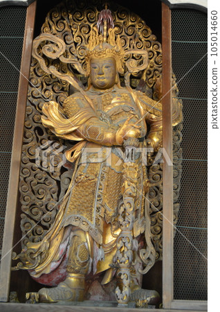 Statue of "Idaten" (Manpuku-ji Temple, Tenno-den / 34 Gogasho Sanbanwari, Uji City, Kyoto Prefecture) 105014660