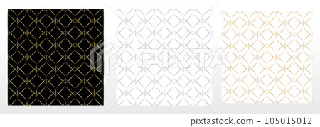 Set of abstract geometric patterns. Seamless vector backgrounds. Colored ornaments Graphic modern patterns Simple lattice graphic design 105015012