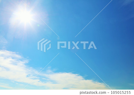 Autumn blue sky, clouds and sun Autumn blue sky, clouds and sun 105015255