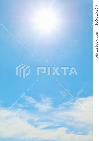 Autumn blue sky, clouds and sun Autumn blue sky, clouds and sun 105015257