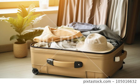 Stylish suitcase AI image 105016632