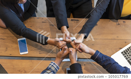 Thumbs up team hand satisfaction job with positive happy good sign. Close up business people partner hand Positive idea good sign. Teams trust Gesture sign Thumbs up together as teamwork partnership Thumbs up team hand satisfaction job with positive happy good sign. Close up business people partner hand Positive idea good sign. Teams trust Gesture sign Thumbs up together as teamwork partnership 105017769