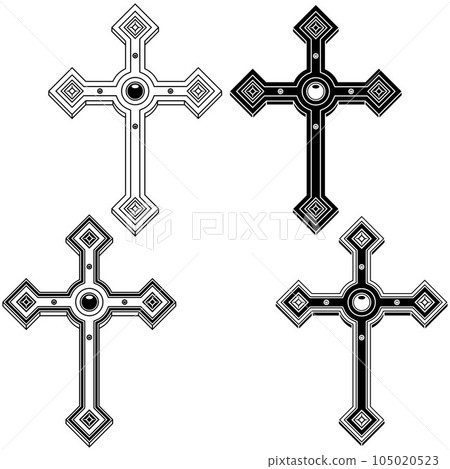 Christian cross vector design 105020523