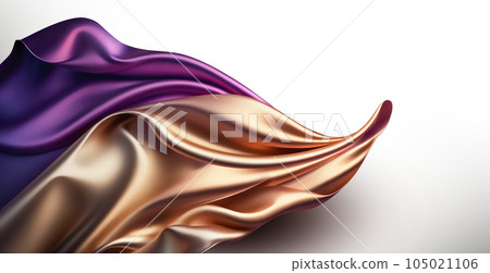 Abstract Design Background with Purple and Gold Silk Fabric Abstract Design Background with Purple and Gold Silk Fabric 105021106