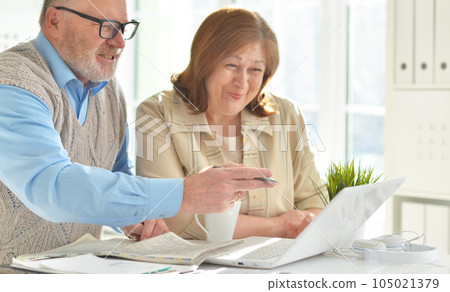 Two senior business people 105021379