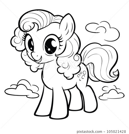 Kawaii Pony Coloring Page 105021428