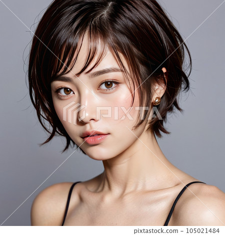 AI生成圖像【人】短髮女人 105021484