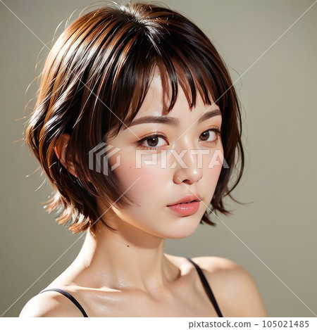 AI生成圖像【人】短髮女人 105021485