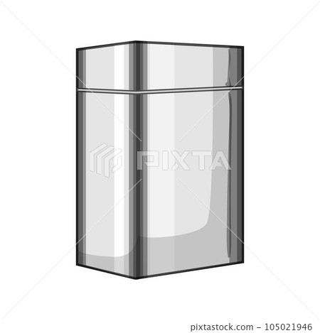 silver metal tin can cartoon vector illustration 105021946