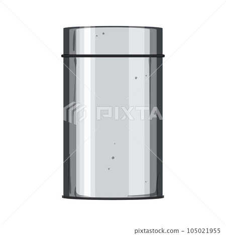 steel metal tin can cartoon vector illustration 105021955