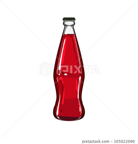 liquid glass bottle soda cartoon vector illustration 105022090