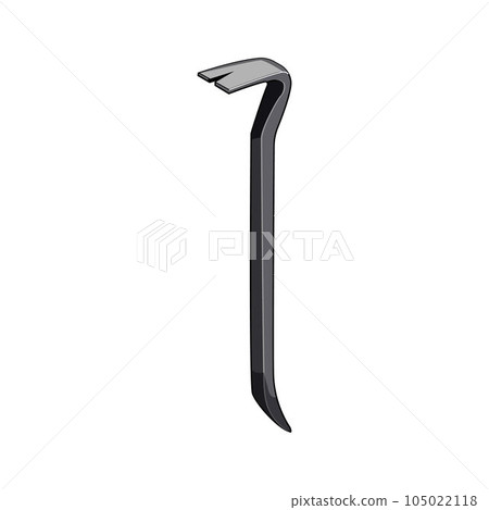 construction crowbar metal cartoon vector illustration 105022118