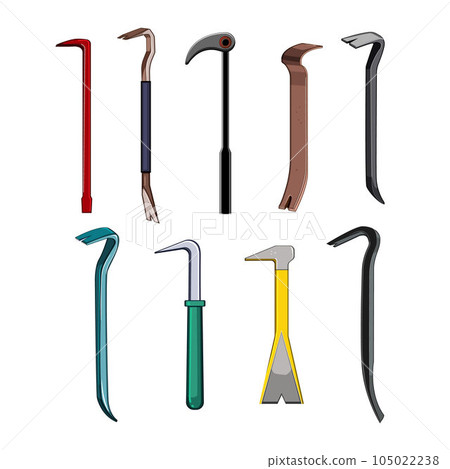 crowbar metal set cartoon vector illustration crowbar metal set cartoon vector illustration 105022238