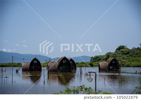Submerged pension village in Setouchi city, Okayama prefecture, Japan Submerged pension village in Setouchi city, Okayama prefecture, Japan 105022879