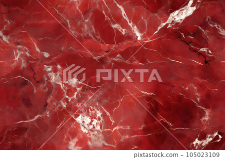 seamless red marble texture with black and white veins, neural network generated image 105023109