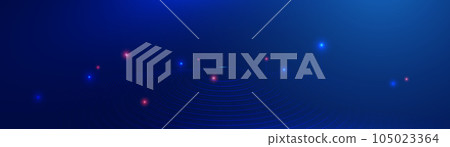 Big data center. Abstract blue digital dynamic circles background. Science technology. Vector illustration 105023364